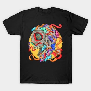 Skull of Colors - Día De Los Muertos - Realistic Skull T-Shirt